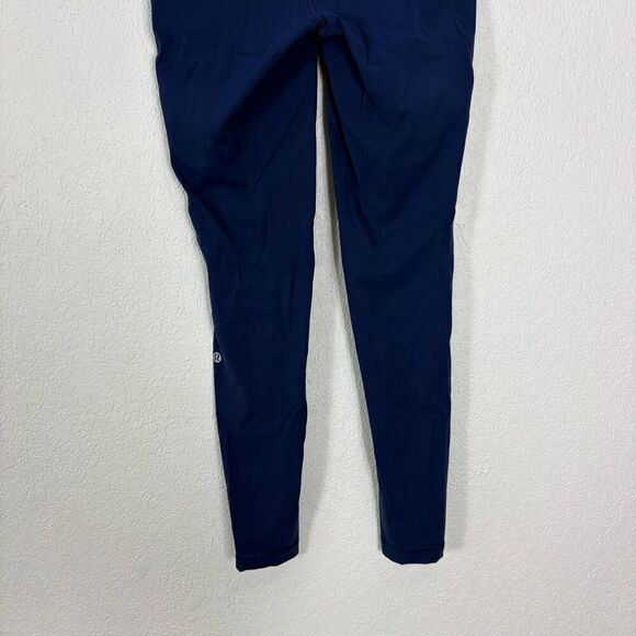 Lululemon Blue High Waisted Reflection Dot Tight Leggings with Side Pockets - Picture 9 of 11